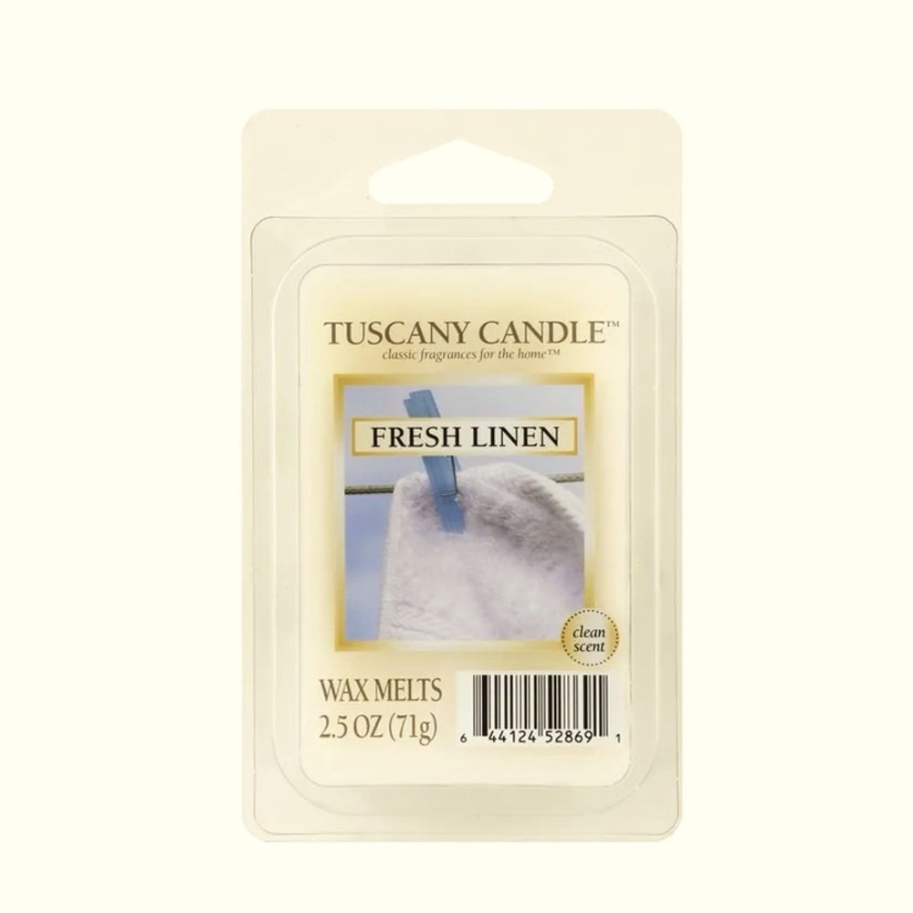 NIB Tuscany Candle 2.5oz Fresh Linen Wax Melts